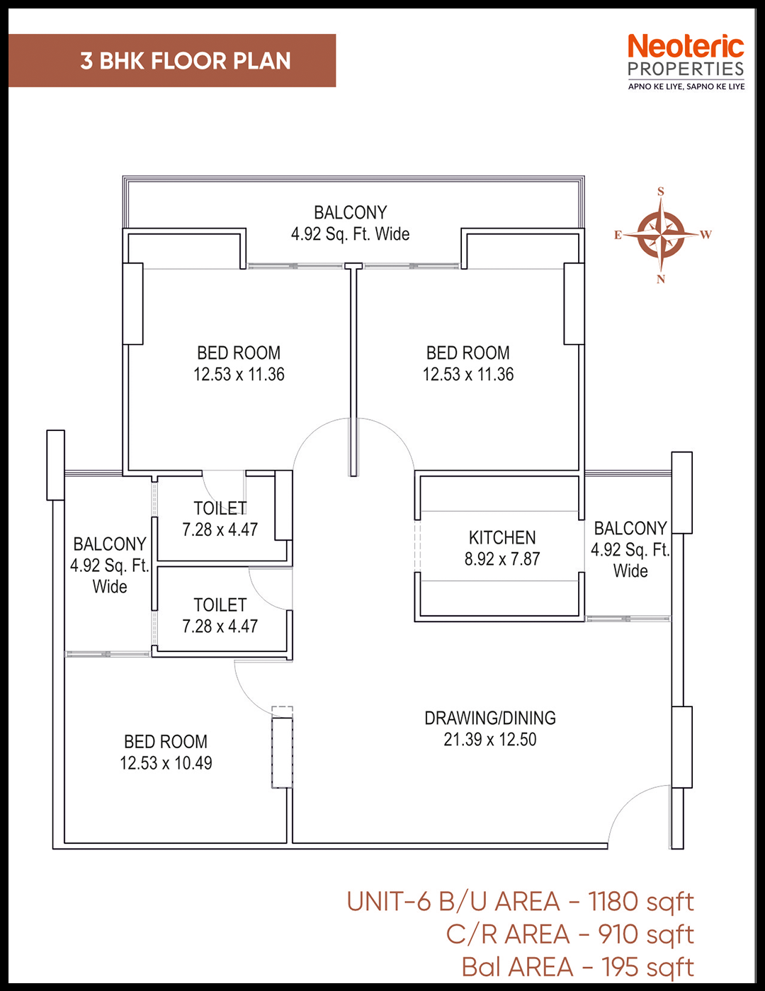 floor plan 3 bhk 2